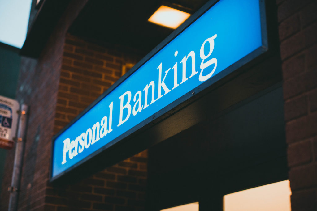 Personal Banking business sign